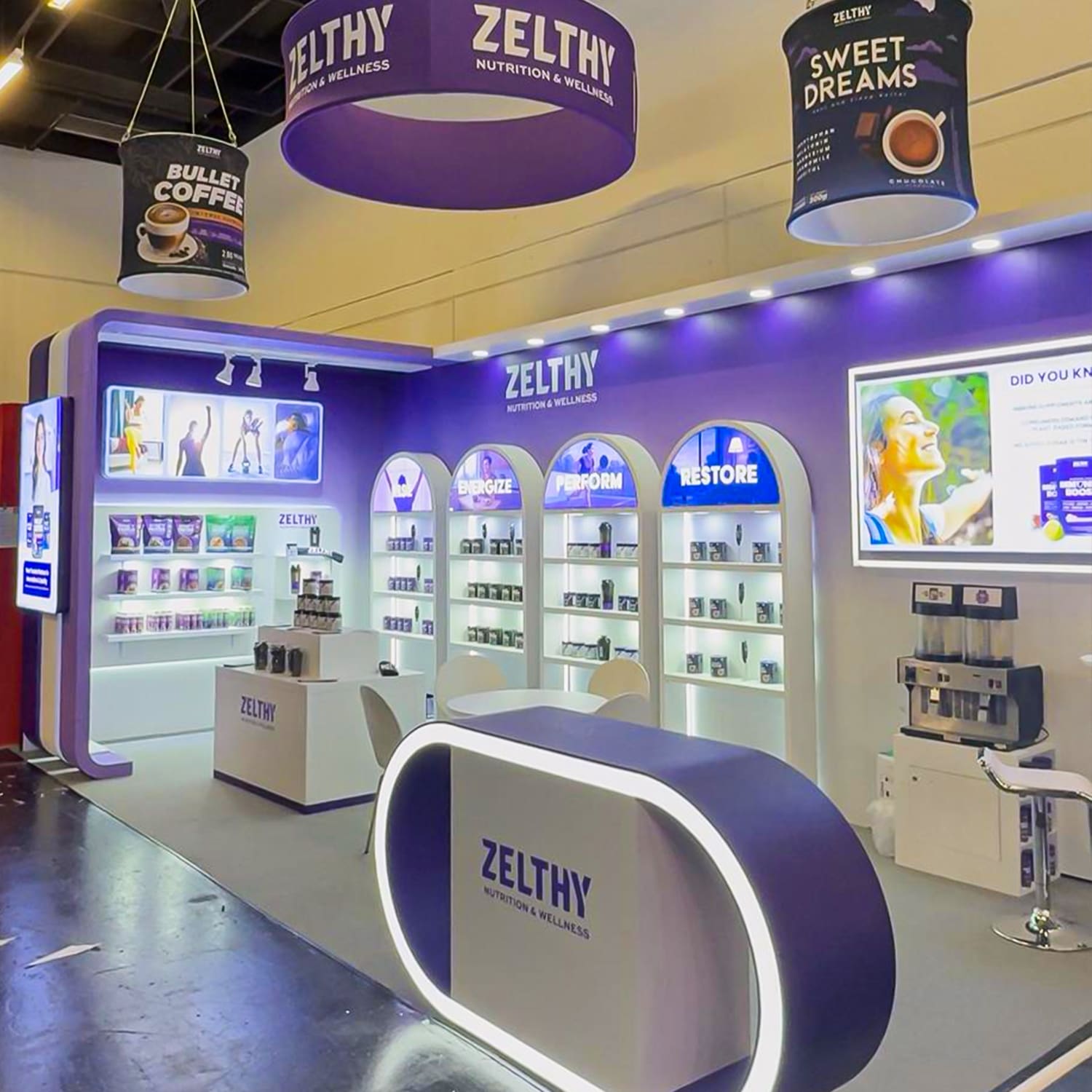 Custom Modular Booth for Health Food Exhibition Display