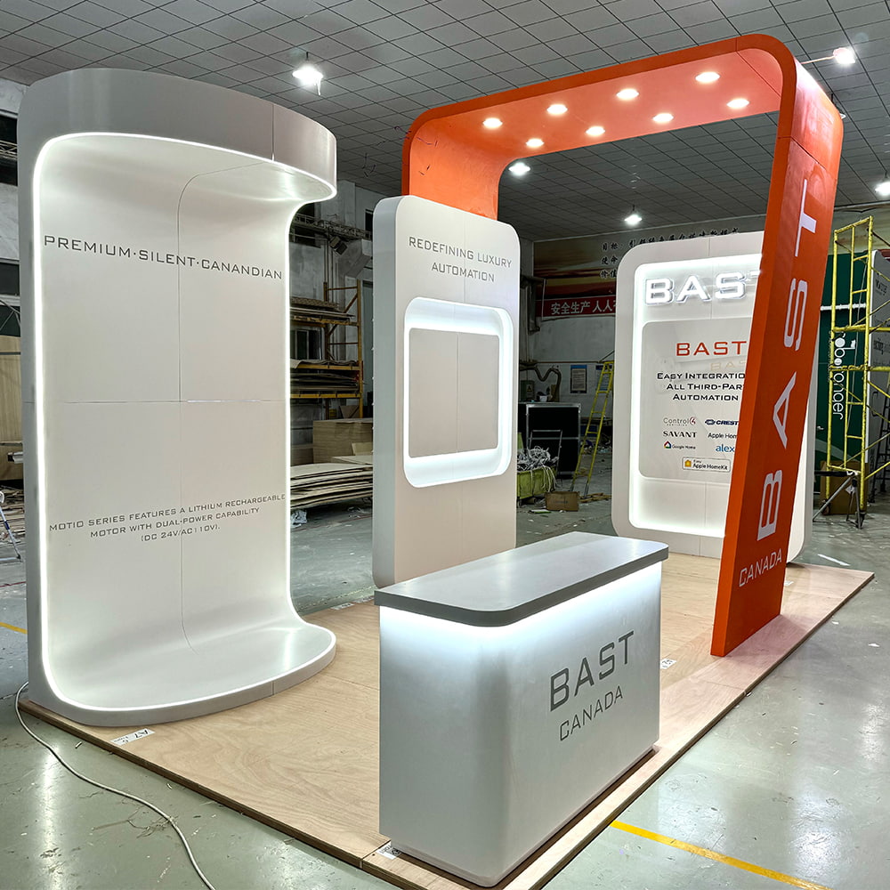 Custom Electronics Exhibition Booth for Technology Brand Display