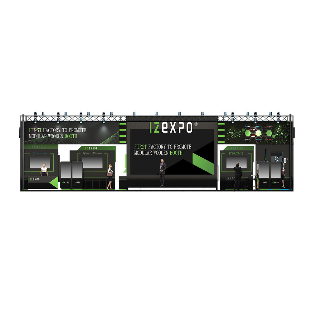 40ft×60ft Large Custom Modular Booth for Tech New Product Launch & Demo Events