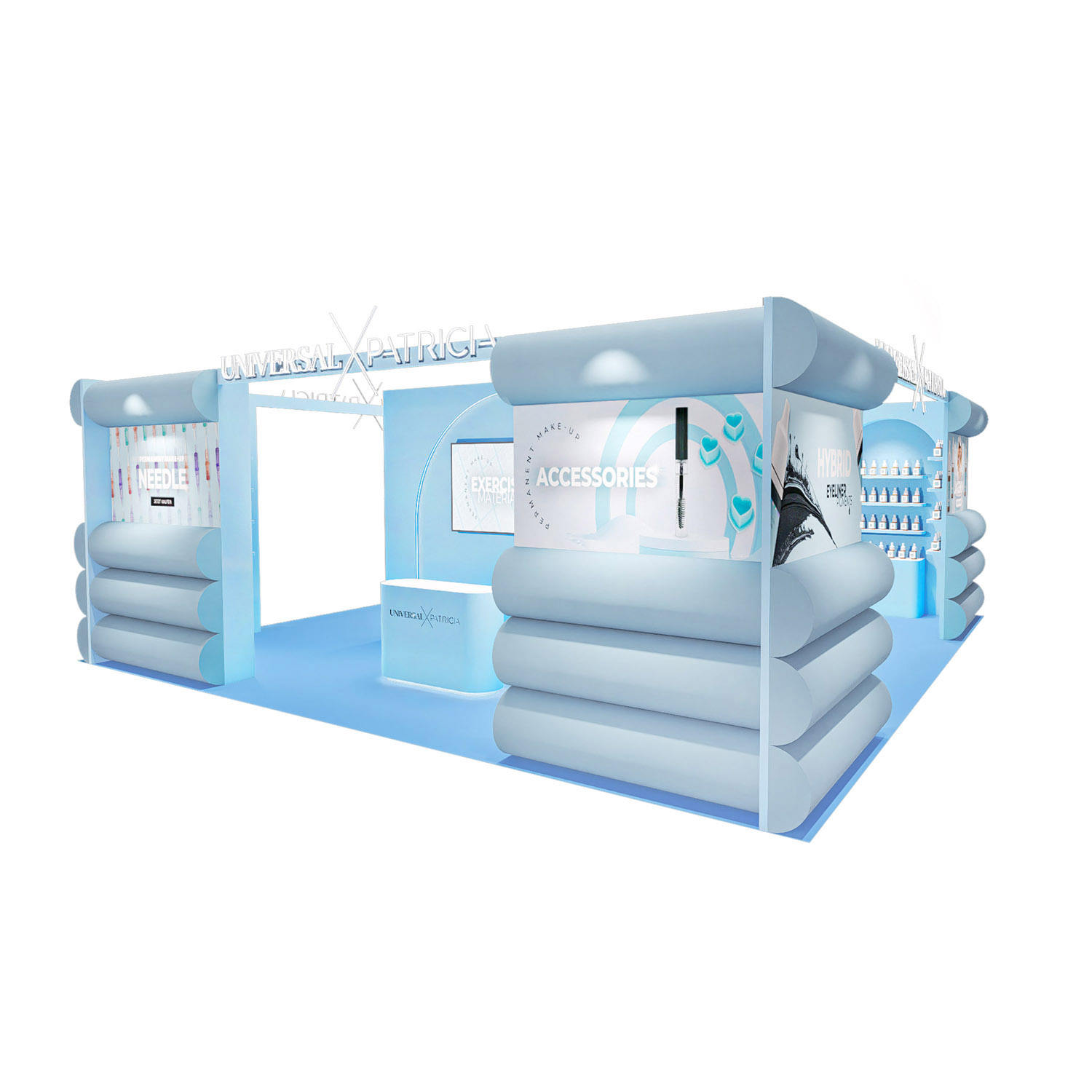 20×20ft Multi-functional Reusable Booth for Perfume, Makeup & Personal Care Products